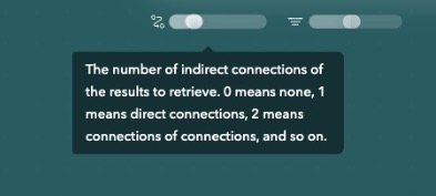 Connectivity slider