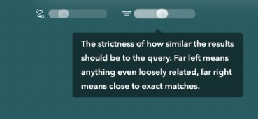 Similarity slider